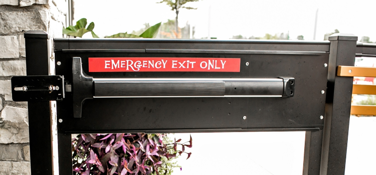 emergency push bar installation in Moraga