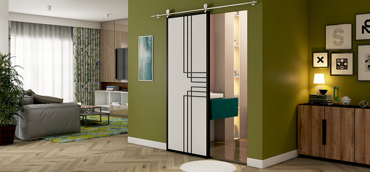 sliding bathroom door installation in Moraga